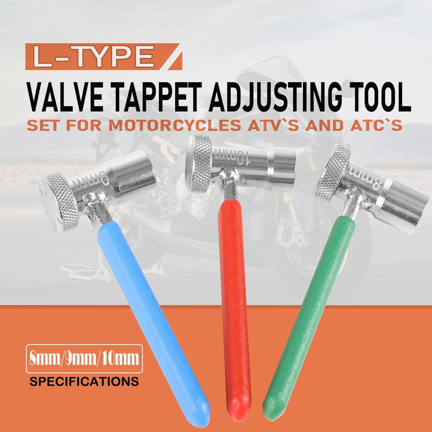 Valve Tappet Adjusting Wrench Tool Kit For Most Motorcycles ATVs & Small Engine