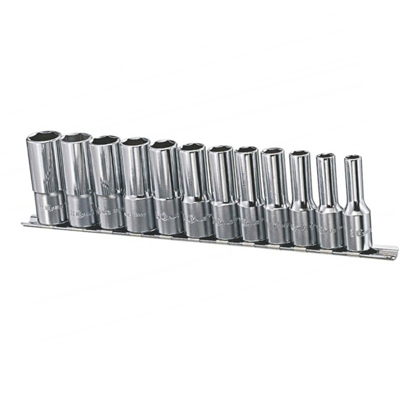 12 pcs 3/8″Dr. Six-Point Metric Deep Hand Socket Set GD-312M with Socket Holder