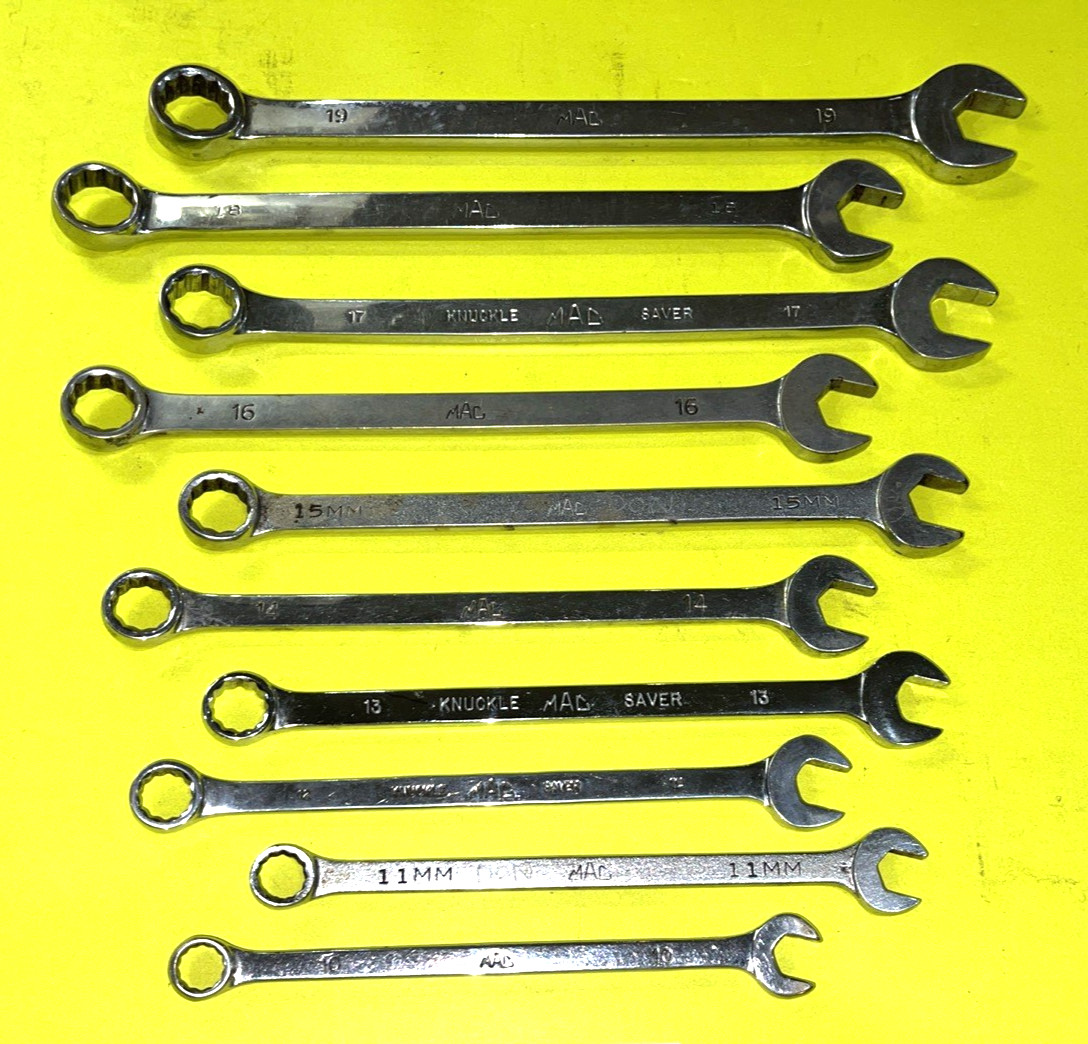 MAC TOOLS 10 PIECE METRIC COMBINATION WRENCH SET 12-POINT