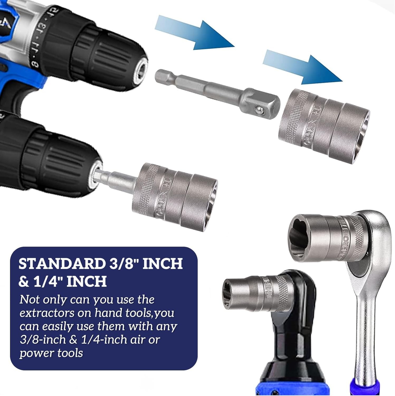 Bolt Extractor Kit, 32PCS Rounded Bolt Remover, Extractor Socket Set for Removin
