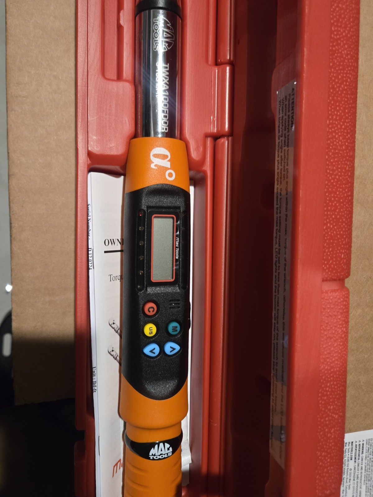 Mac Tools Digital Torque Wrench 3/8 Drive TWXA100FDOR. Brand NEW NEVER USED.