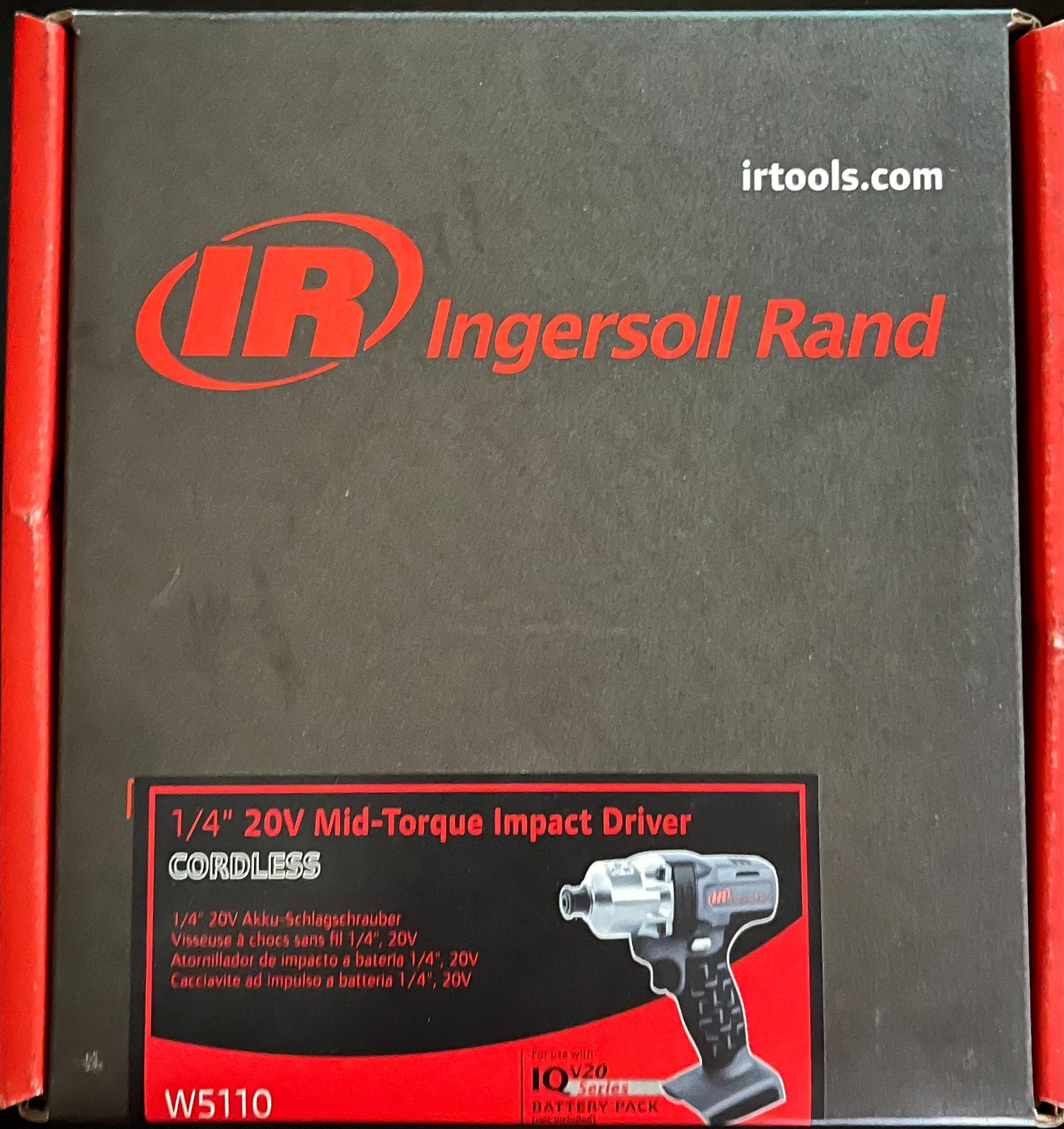 INGERSOLL RAND W5110 1/4″ 20 VOLT QUICK CHANGE MID-TORQUE IMPACT DRIVER TOOL