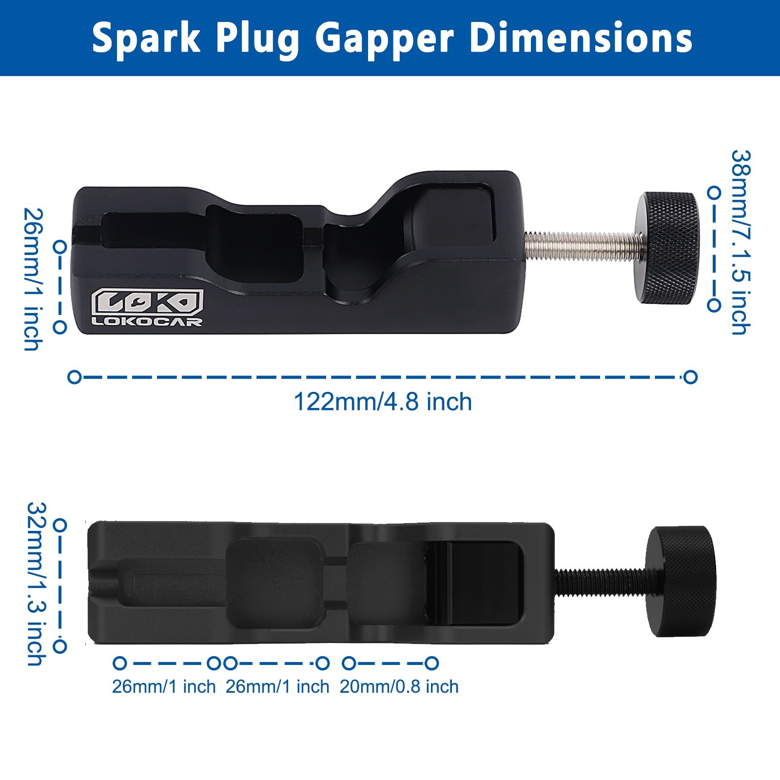 Spark Plug Gap Tool Gauge 10mm/12mm/14mm/16mm Measuring Adjustment Universal