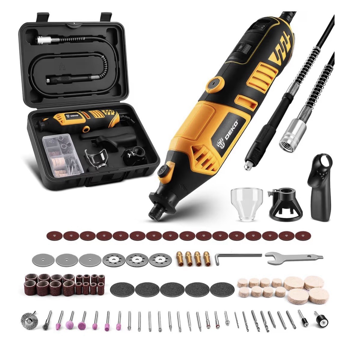 Power Rotary Tool Kit 170W: DEKOPRO 126pc Multi DIY Tool Kit for Wood/Metal New