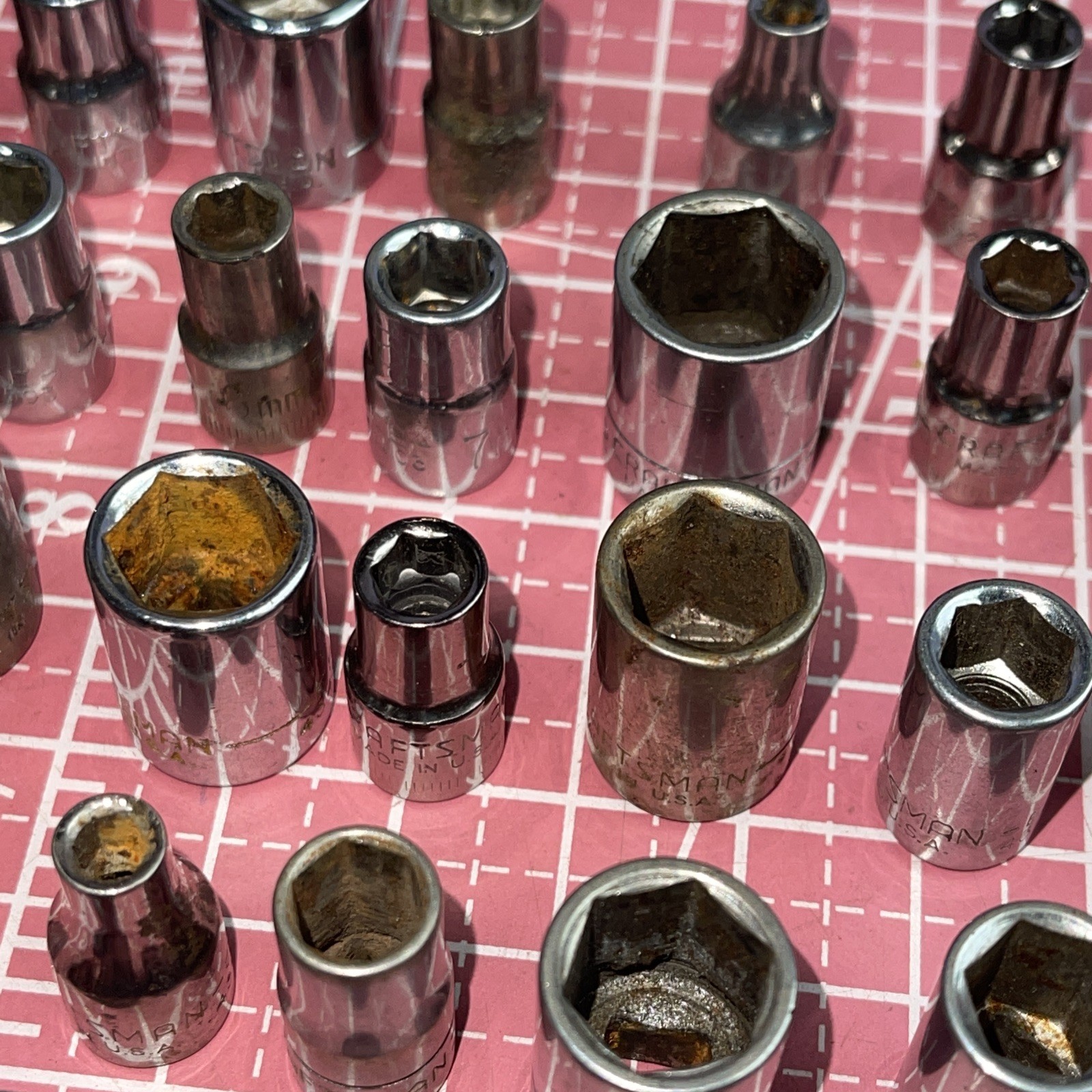 Sears Craftsman USA 150 Piece 1/4” Drive Metric SAE Socket Lot Deep 1/4 6 12 Pt