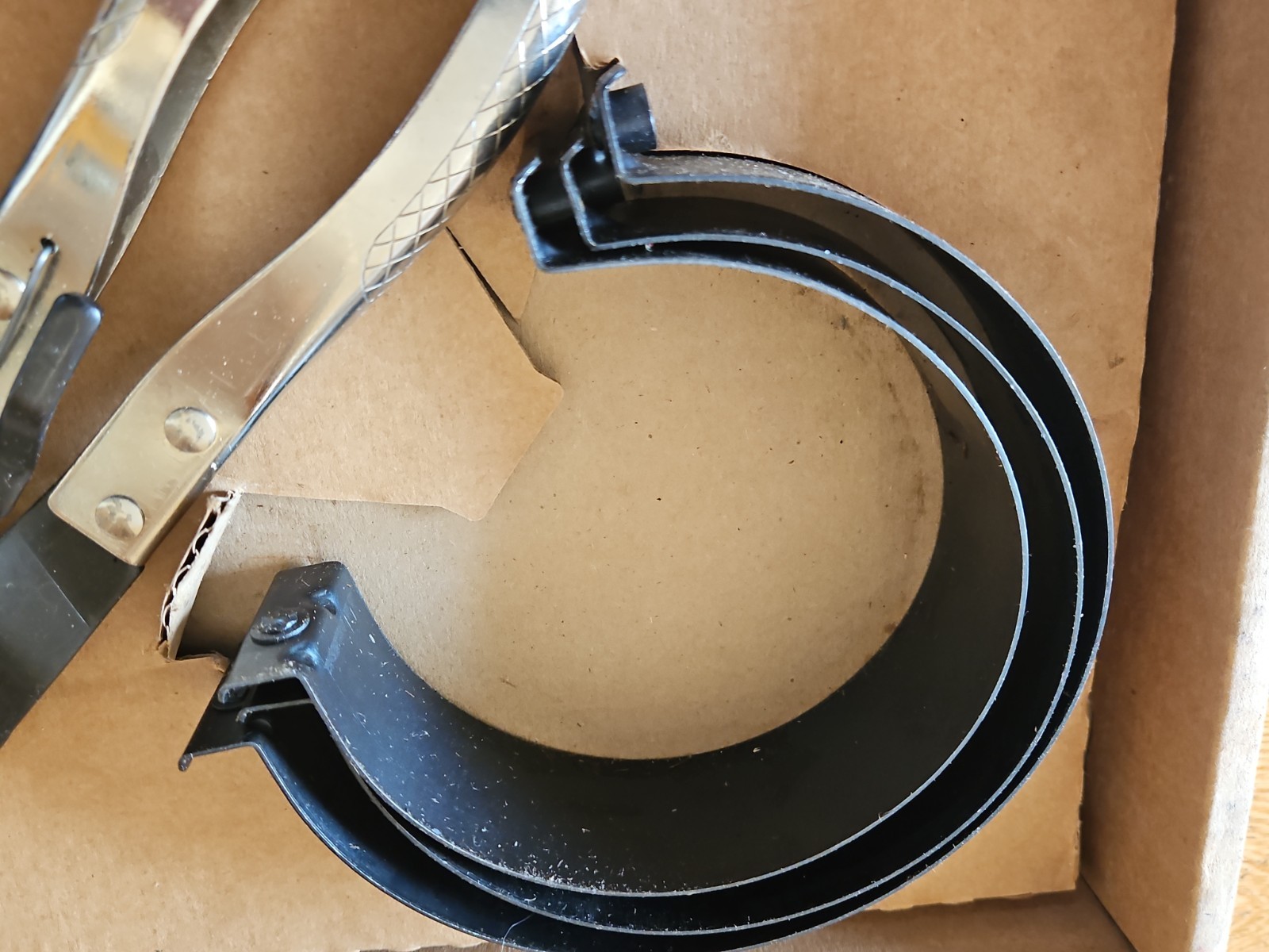 Snap On Blue Point RC980 Piston Ring Compressor Set Pliers w/ 6 Rings, MINT