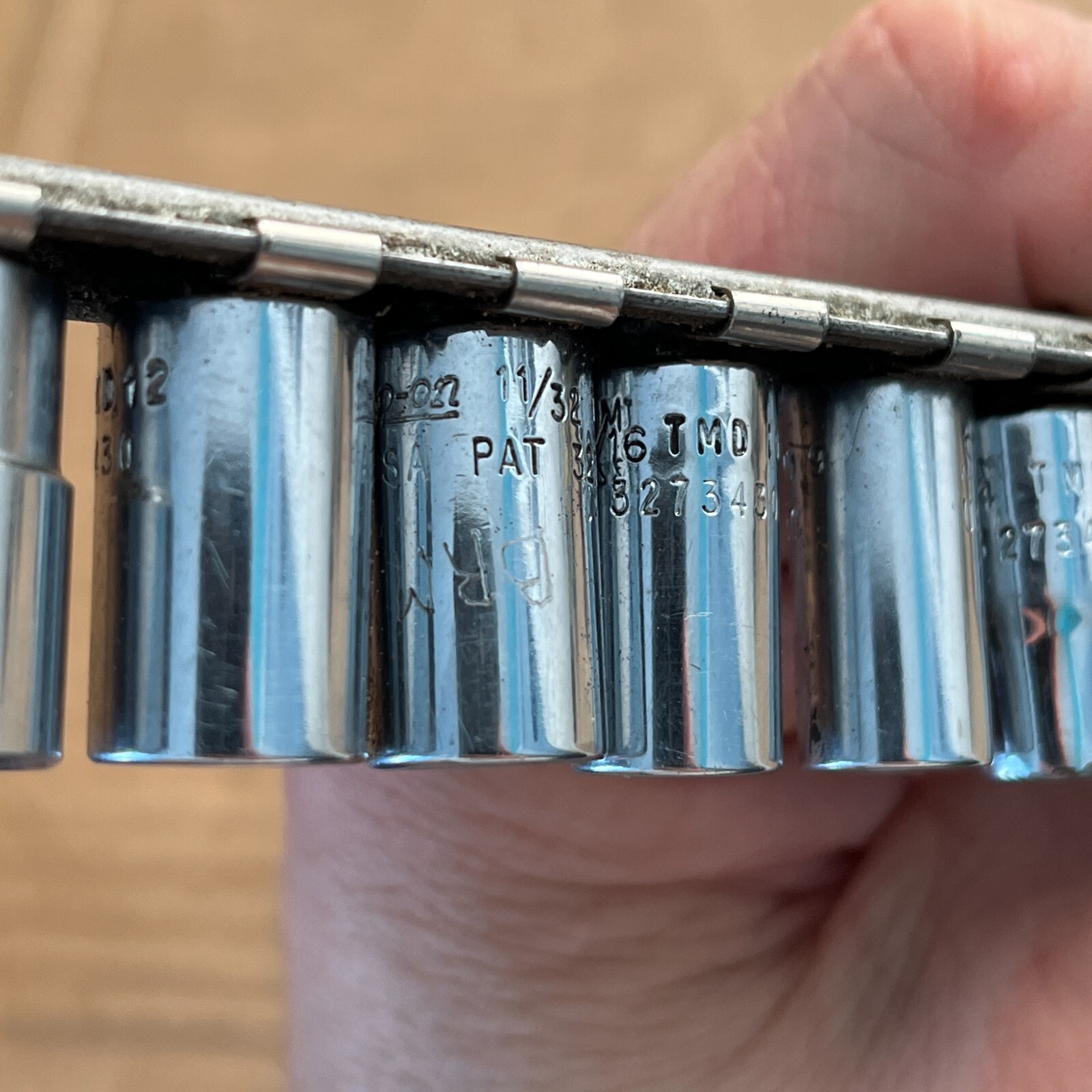 Snap On 1/4″ Drive SAE 6 Pt Socket Set 10 pc TMD6,7,8,9,10,11,12,14,16,18 9/16″
