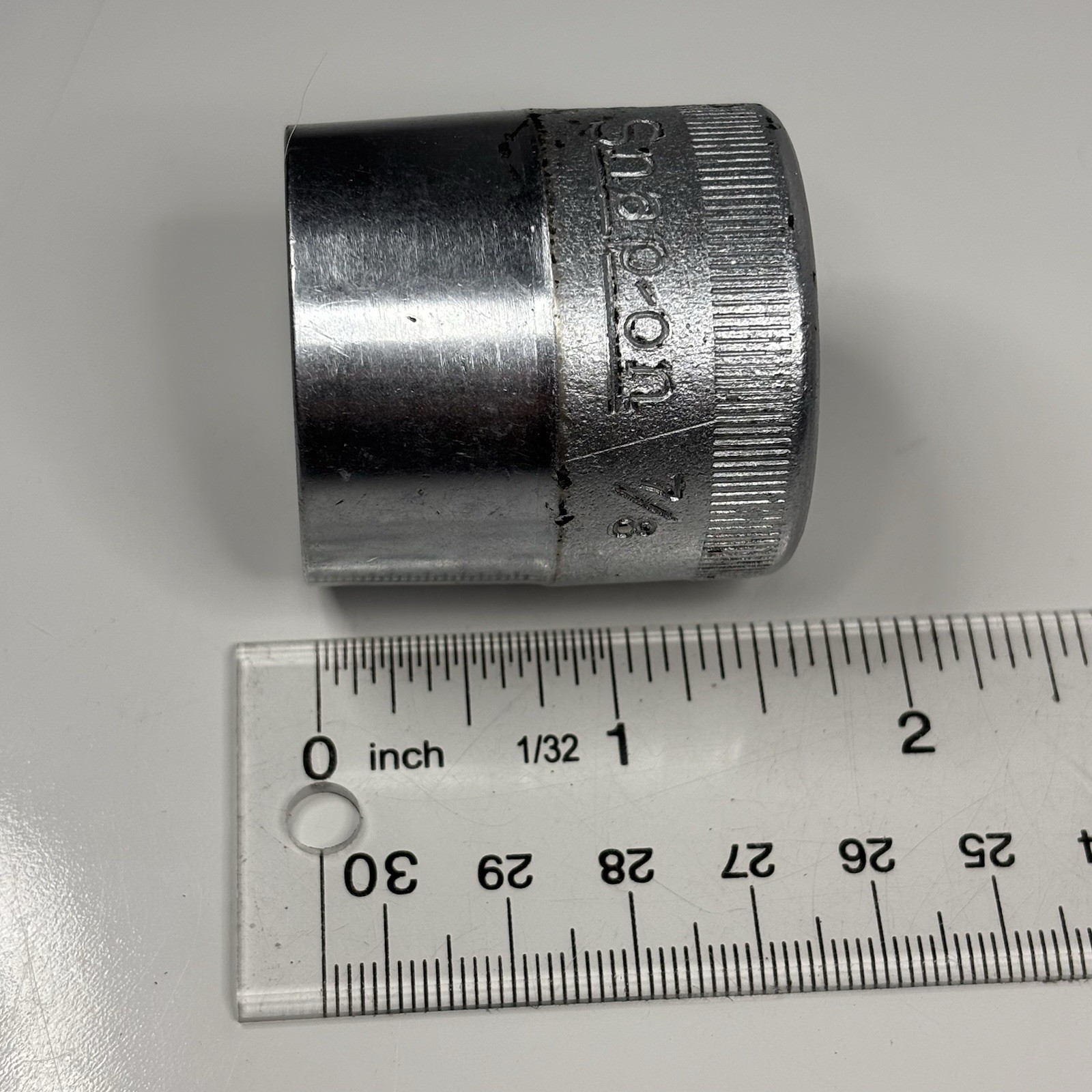 Snap On Tools #428 1/2 Dr 8Pt SAE 7/8 Shallow Double Square Socket USA VTG 1939