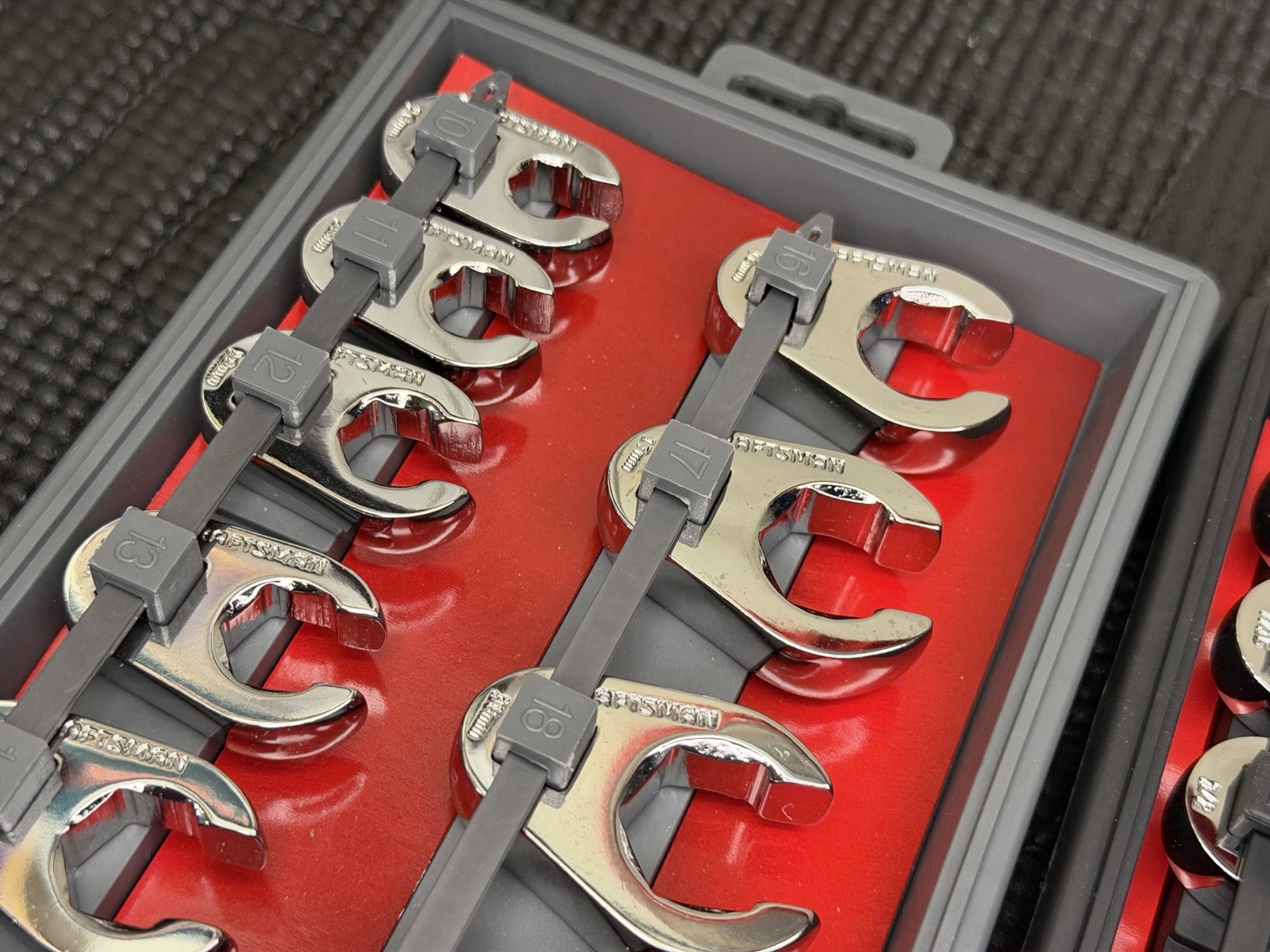 NOS Craftsman 20PC ⅜» Drive Metric/SAE Flare Nut Crowfoot Wrench Set – 42048