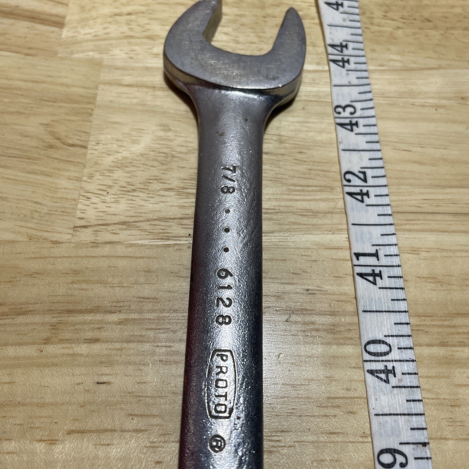 Proto challenger 7/8″ Combination Wrench 12 Point SAE 6128 USA 3 dot