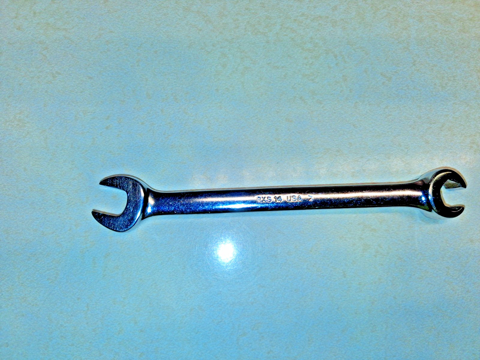 Snap-on RXS 14, Polished Chrome, 7/16″ Flare End (Nut) H.D. Combination Wrench