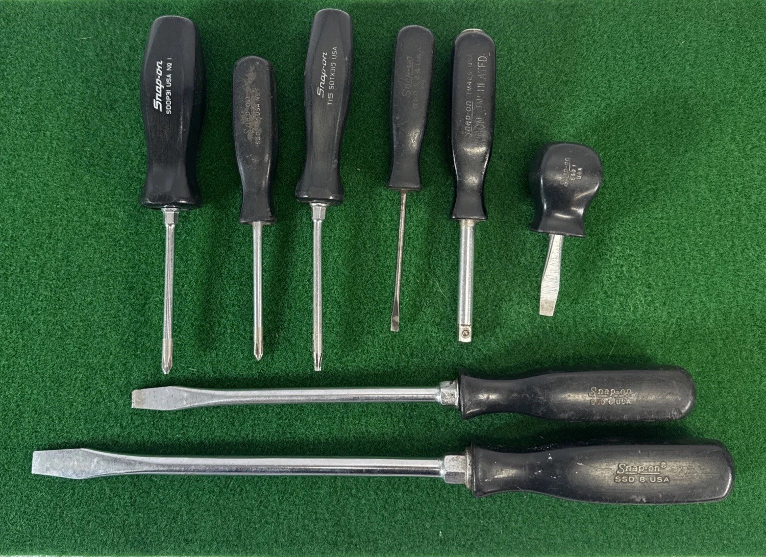 Snap-on USA Screwdriver Pick Lot 8 Pc SSD8 SSD6 SDDP31 TM4CS SSD1 SSD234