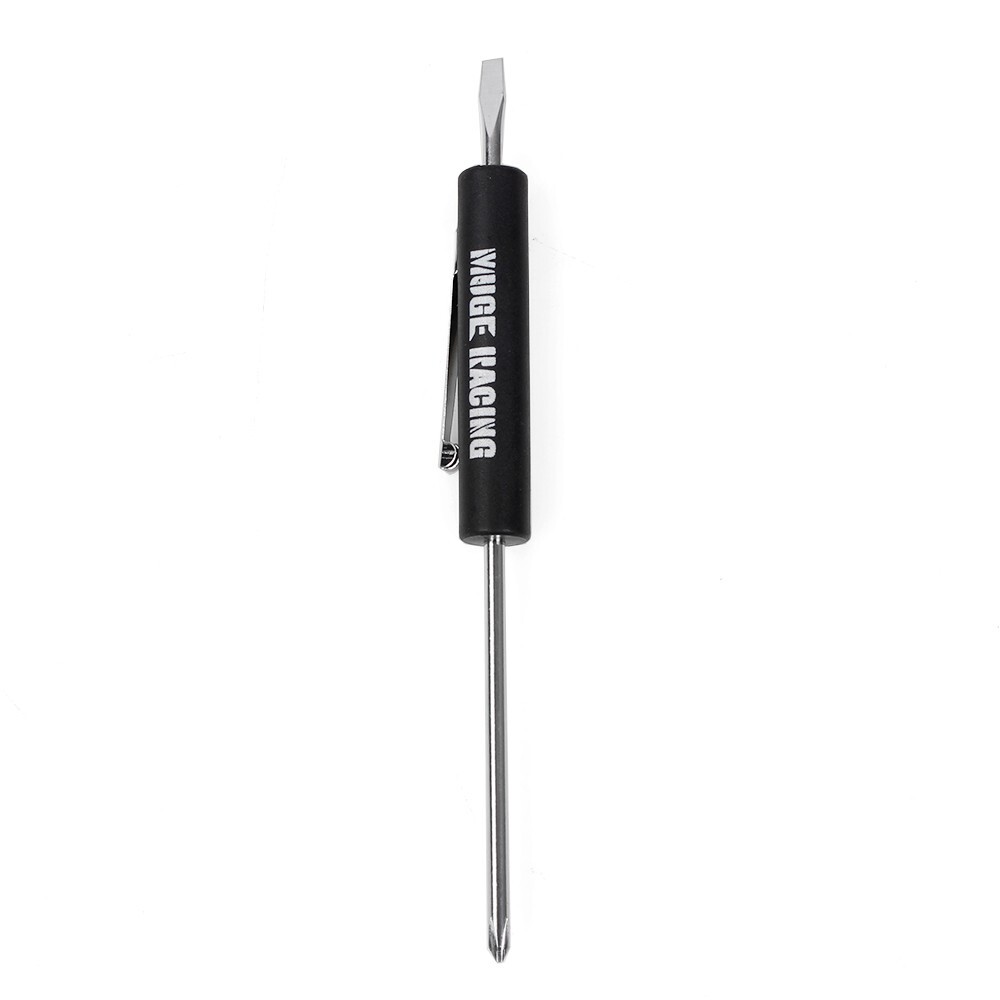 Mini Pocket Screwdriver Flat Tip w/ Magnet and Clip Phillips Slotted Flat
