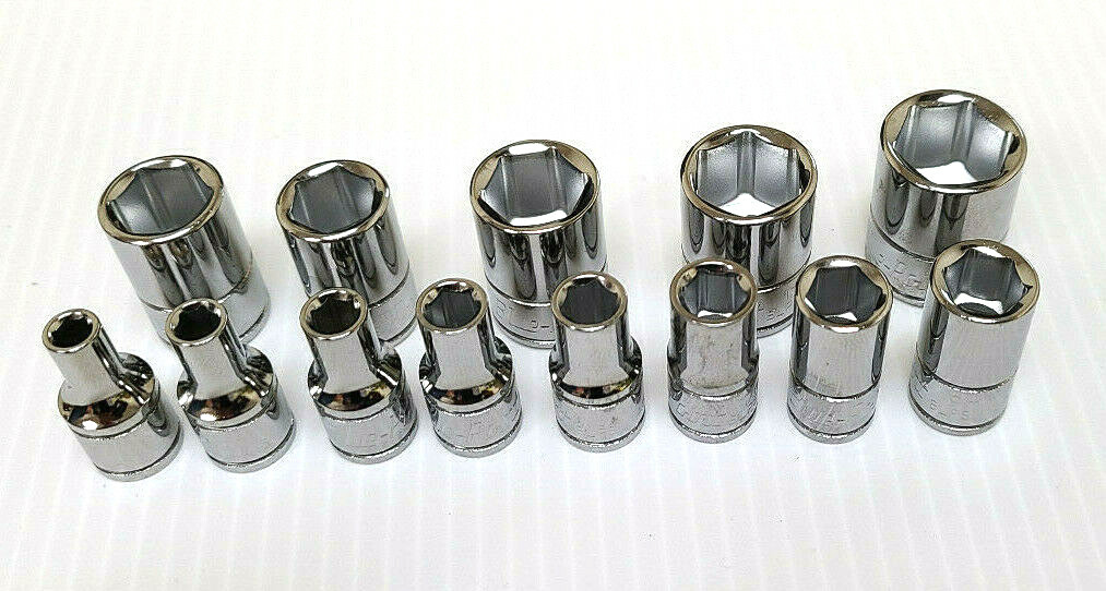 Blue Point Tools ™ 1/4″ Metric Socket Set from 4mm to 14m Shallow ALL SIZES