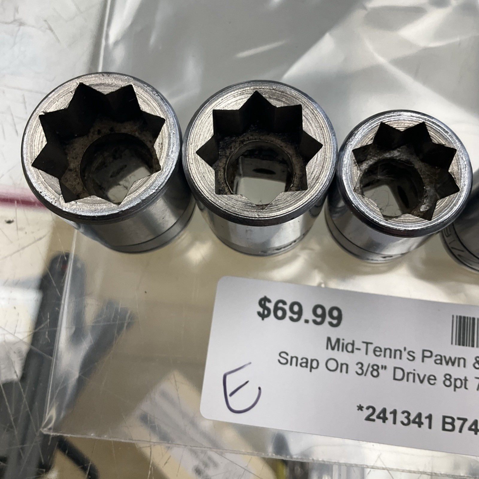 Snap On 3/8″ Drive 8pt 7pc Double Square Socket Set 241341