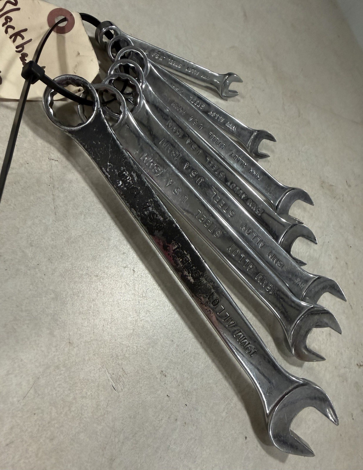 Blackhawk 7pc Metric 12pt Wrench Set: 9, 11, 14, 15, (2x) 18, 19mm