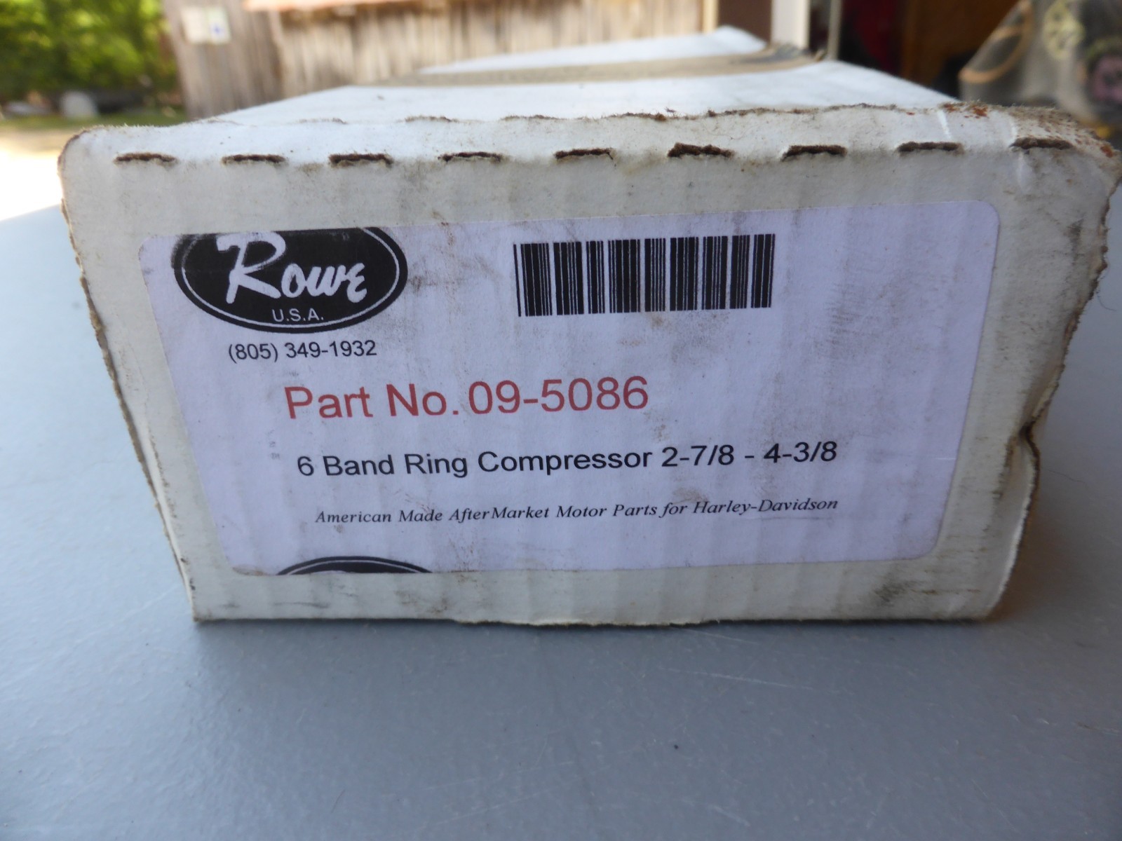 Rowe 6 Band Piston Ring Compressor Set Tool 09-5086 Harley Motorcycle