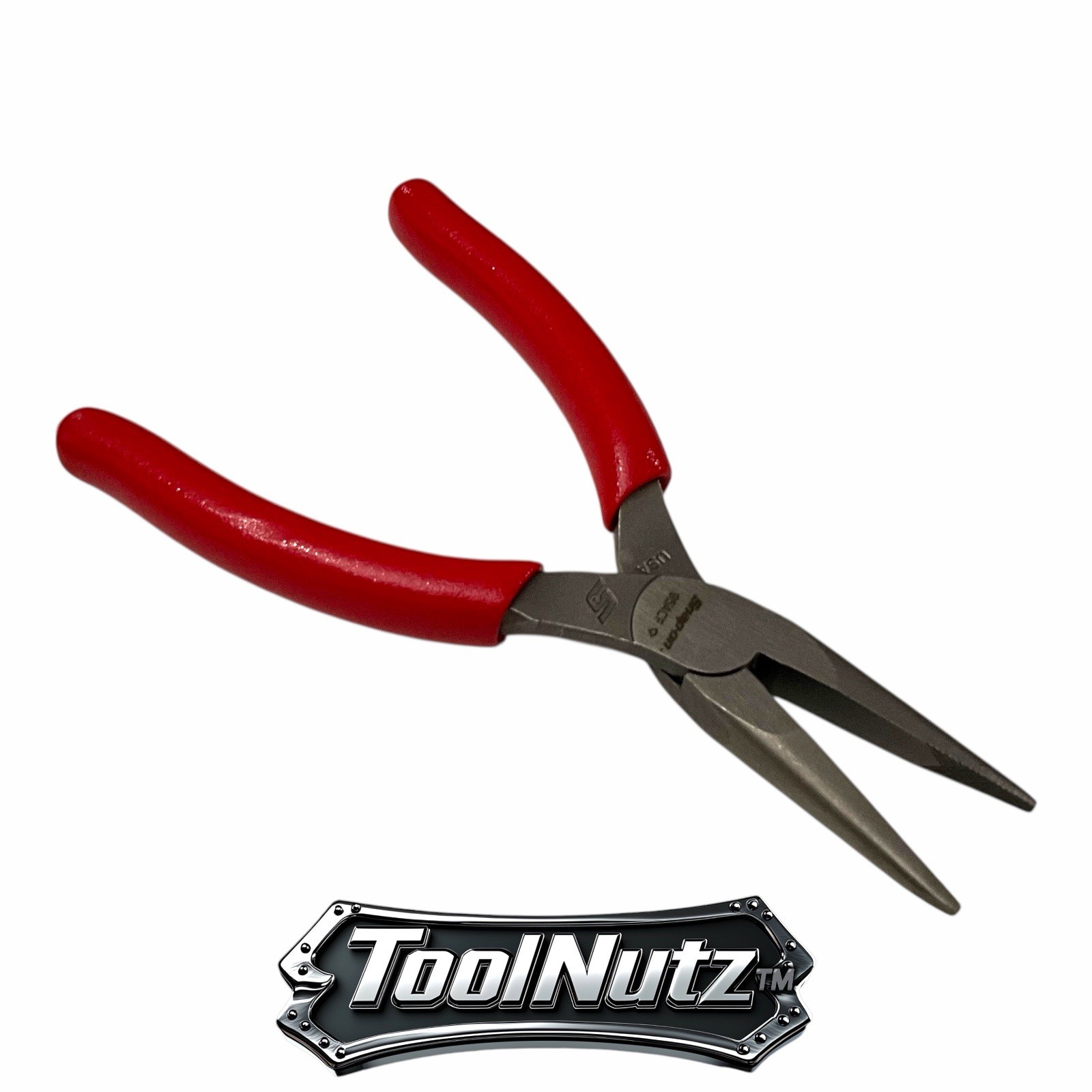 Snap-on Tools NEW 95ACF 6″in. RED Soft Grip Rounded Jaw Needle Nose Pliers USA