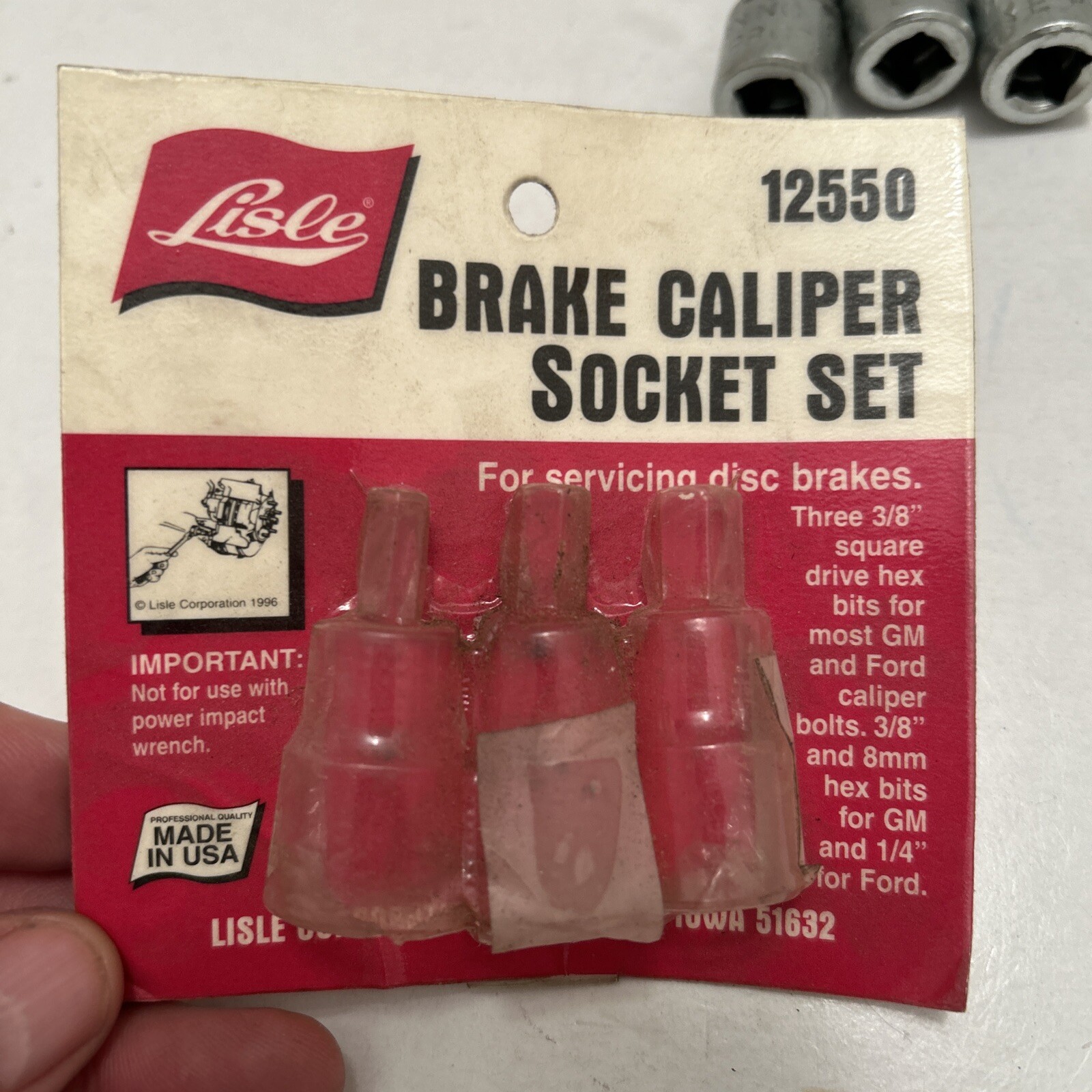 Lisle Tools 12550 Brake Caliper Bit Set New