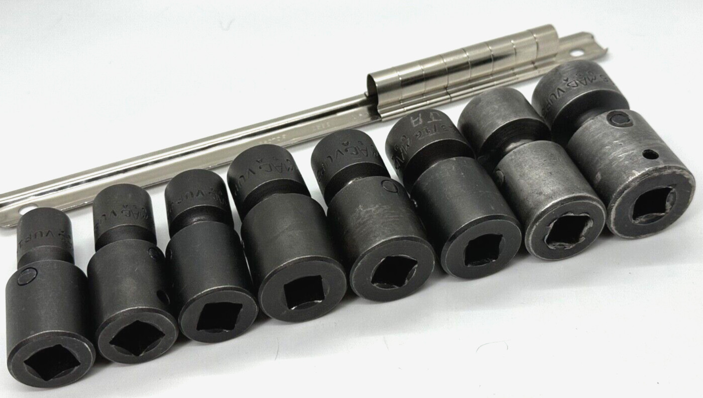 🇺🇸 MAC Tools SAE 1/2″ DR Impact Swivel Universal Socket Set Lot 6-PT Wobble