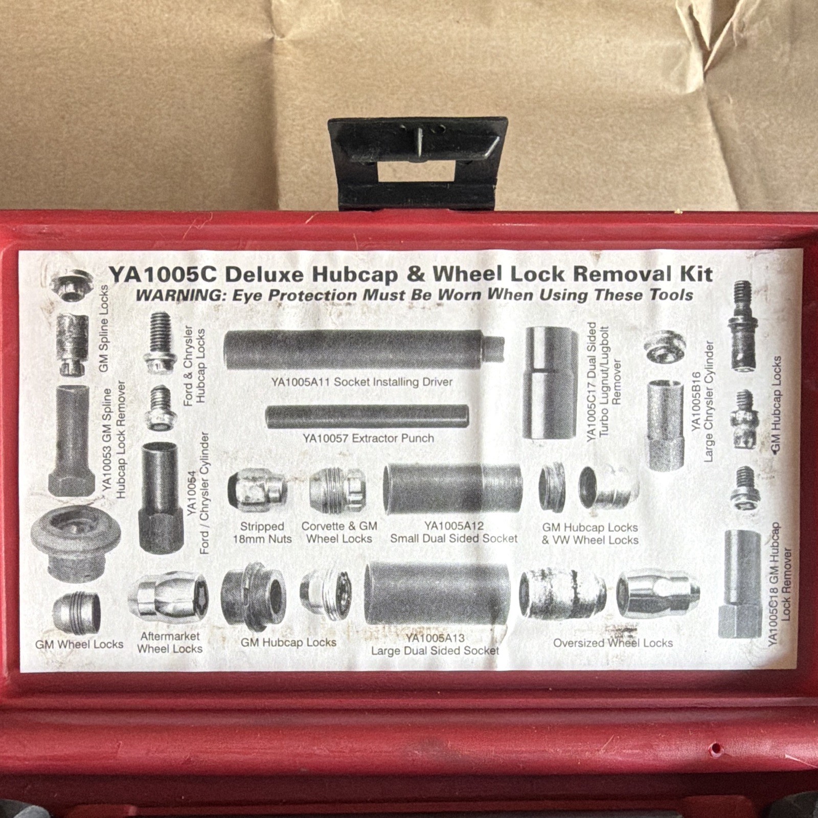 Blue-Point YA1005C Deluxe Hubcap & Wheel Lock Removal Kit – 100% COMPLETE