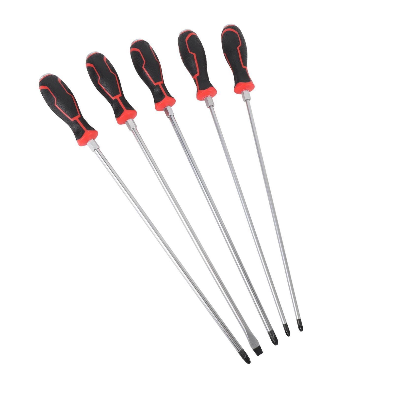 5Pcs 450mm Extra Long Screwdriver Set PH2 PH3 PZ2 PZ3 8mm Magnetic Hea GDUM