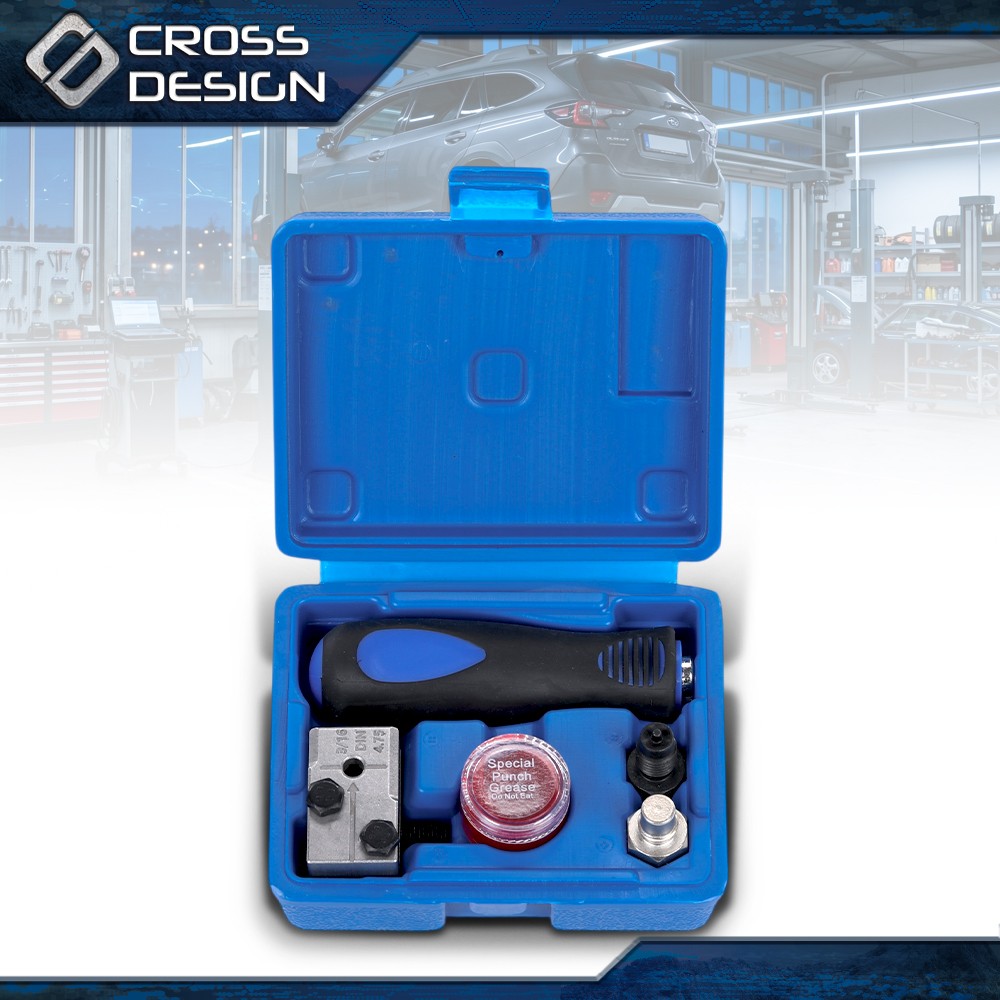 Universal Handheld Car Brake Line Flaring Tool Kit 3/16» Double Flare + Storage