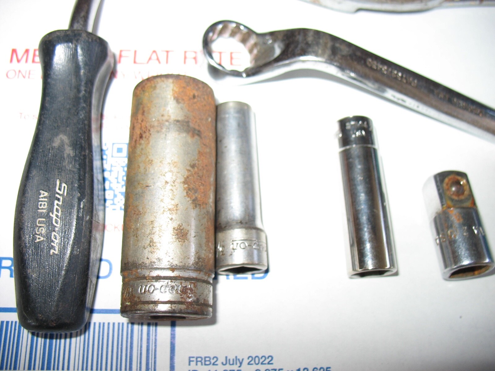 SNAP-ON LOT: 15-PCS. LOT OF TOOLS, USED, VALUE:$1,000.00+
