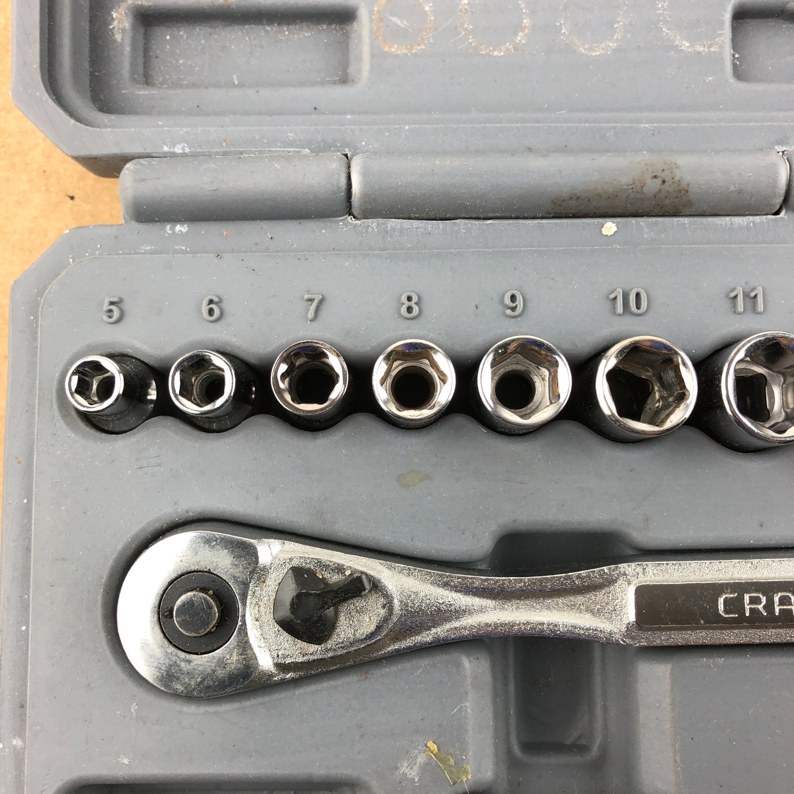 Vintage Craftsman 1/4-IN. Drive 11-Pc. Metric Socket Set 34861 USA 5-13mm 6 Pt.