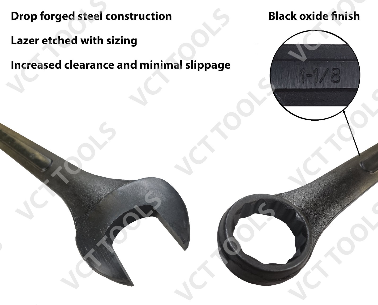 16‑Pc Standard Wrench Set 1/4″-1-1/4″ Heavy Duty Chrome Vanadium Combination