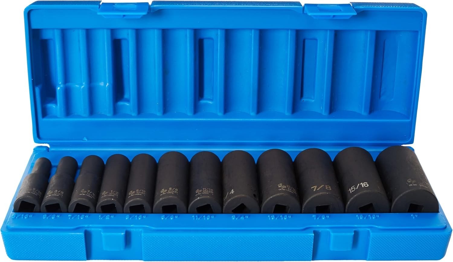3/8″ Drive 12-Piece Deep Socket Set