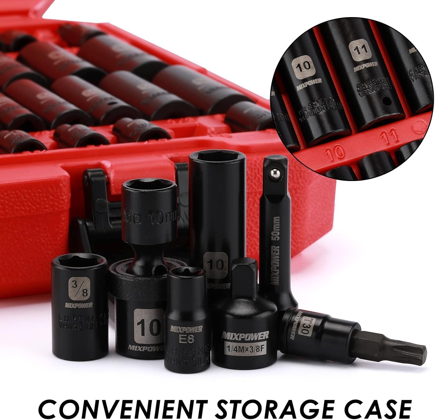 86-Piece 1/4″ Drive Impact Socket Set – Chrome Vanadium & Corrosion-Resistant