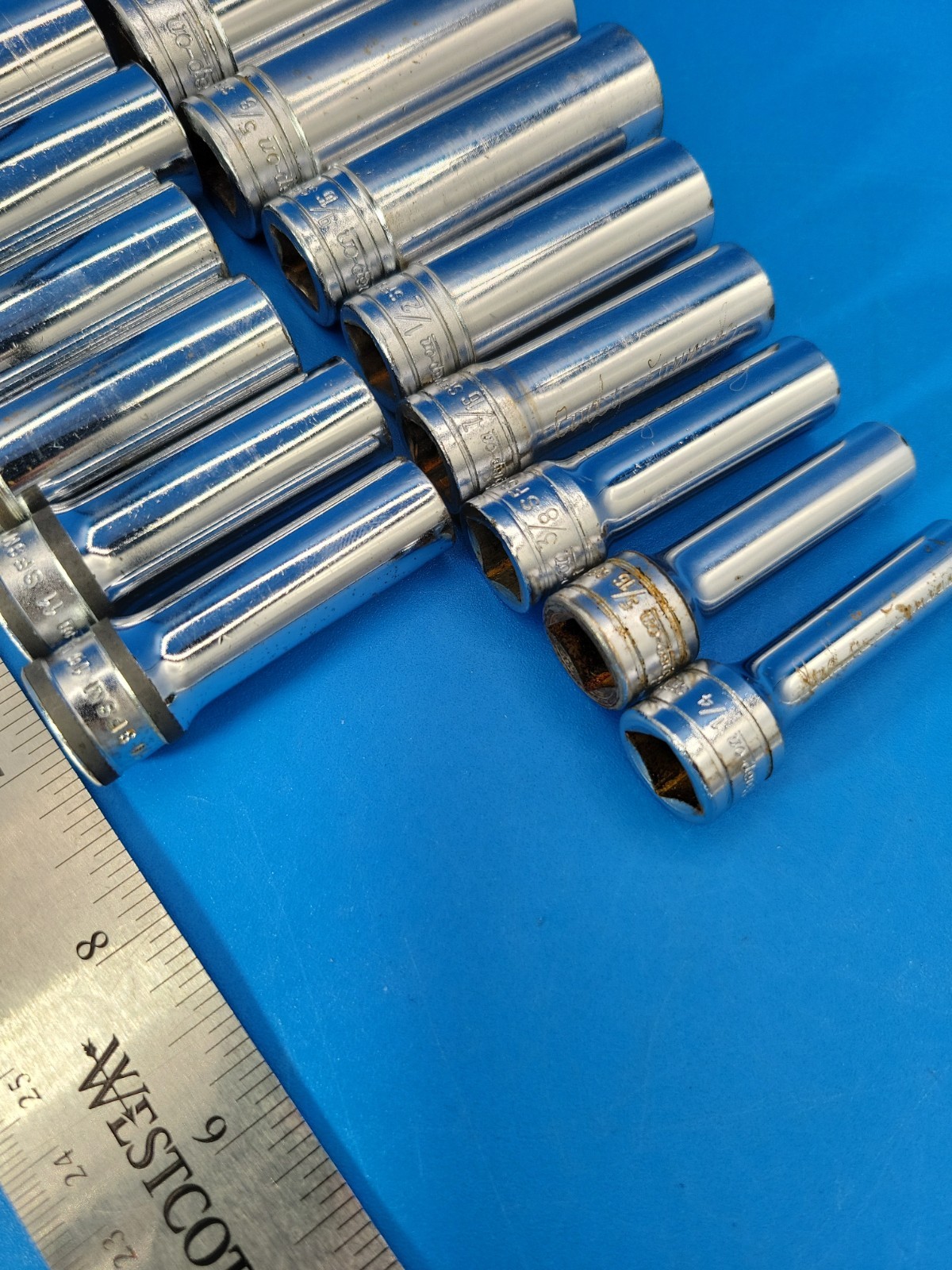 Snap-on Socket Set ⅜” Dr 10mm to 19mm ¼» to ⅞» 6 Pt 20 Pcs SFSM SFS Series T-4-1