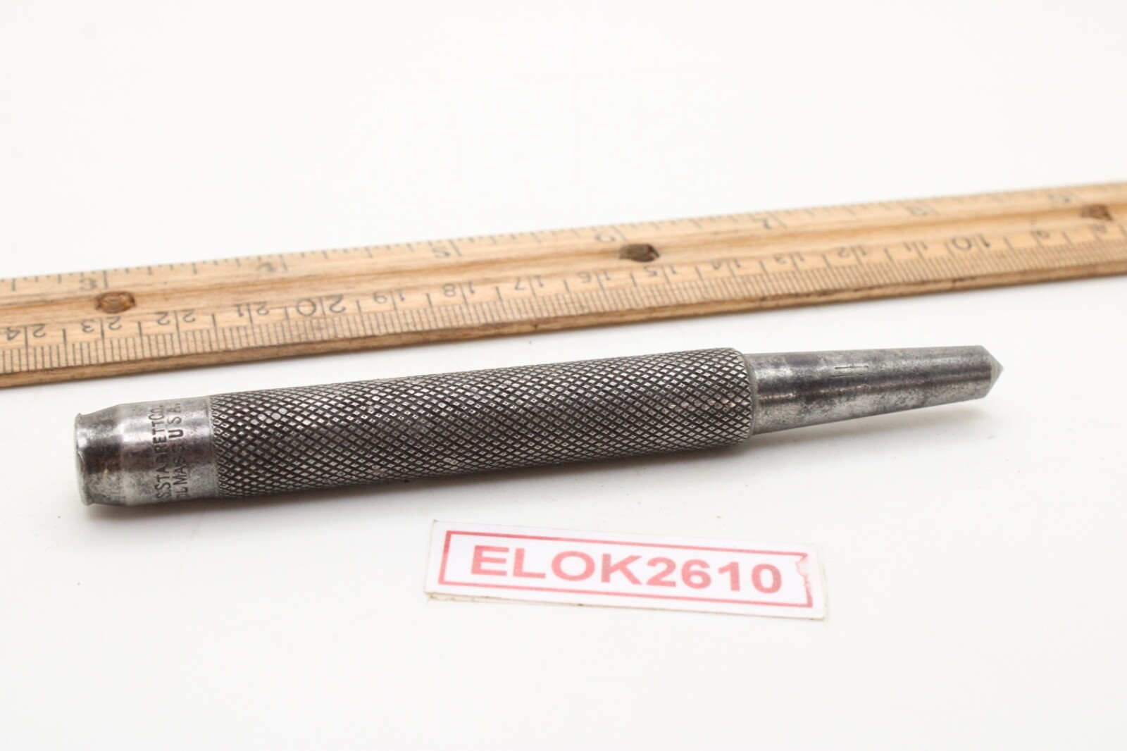 L. S. Starrett Center Punch Knurled Shank 4.75″ Long USA