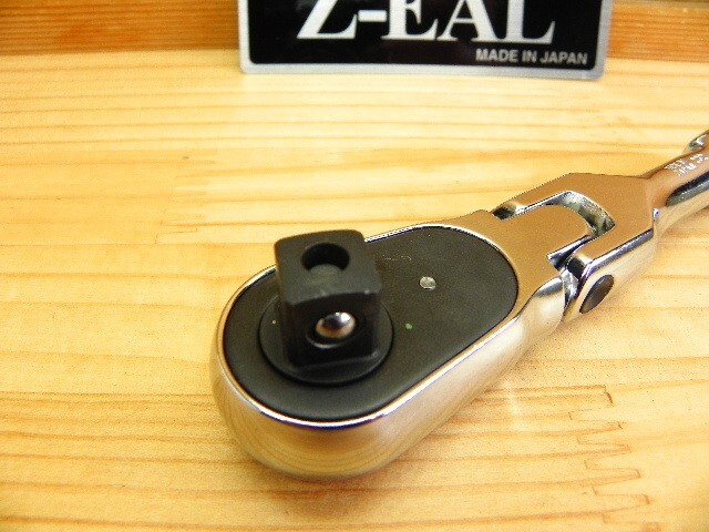 Ko-ken Z-EAL 3726ZSB 3/8″ Drive Flex-Head Short Ratchet Handle Push Type