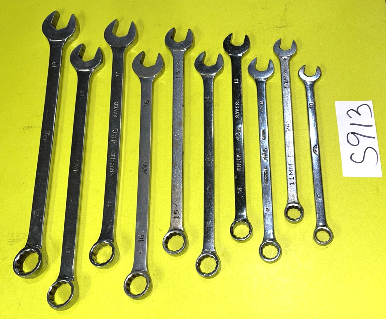 MAC TOOLS 10 PIECE METRIC COMBINATION WRENCH SET 12-POINT