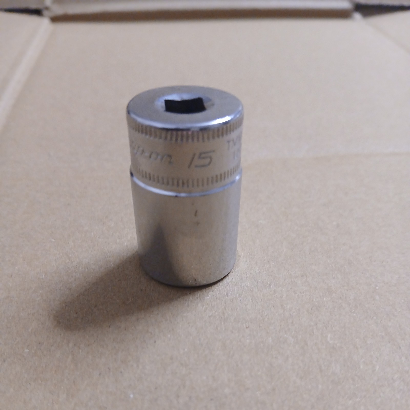 Snap On 1/4″ Drive 15MM 6PT Metric Semi Deep Chrome Socket USA TMMS15