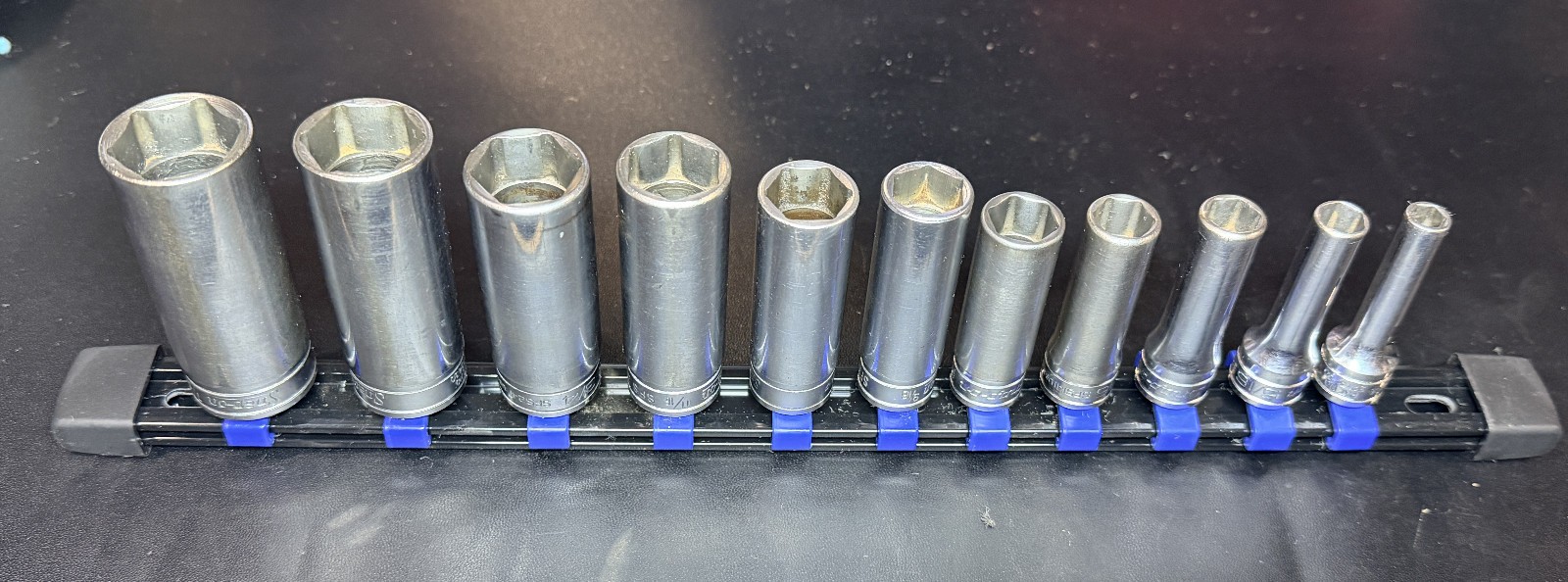 SNAP ON 211SFSY 11-PIECE 3/8″ DRIVE SAE DEEP 6-POINT SOCKET SET 1/4″-7/8″ USA