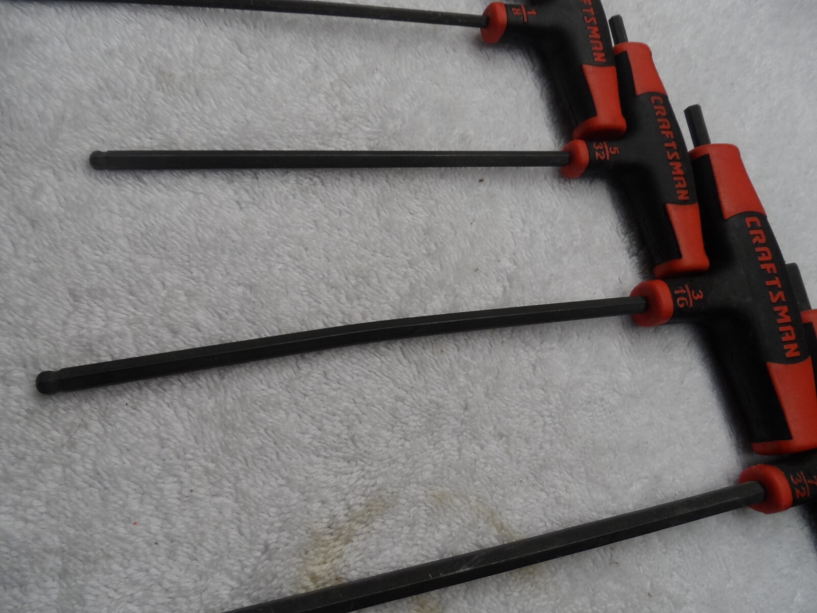 Craftsman SAE T-Through Handle Ball End Hex Key Allen Set, USA PN 46383 (loose)
