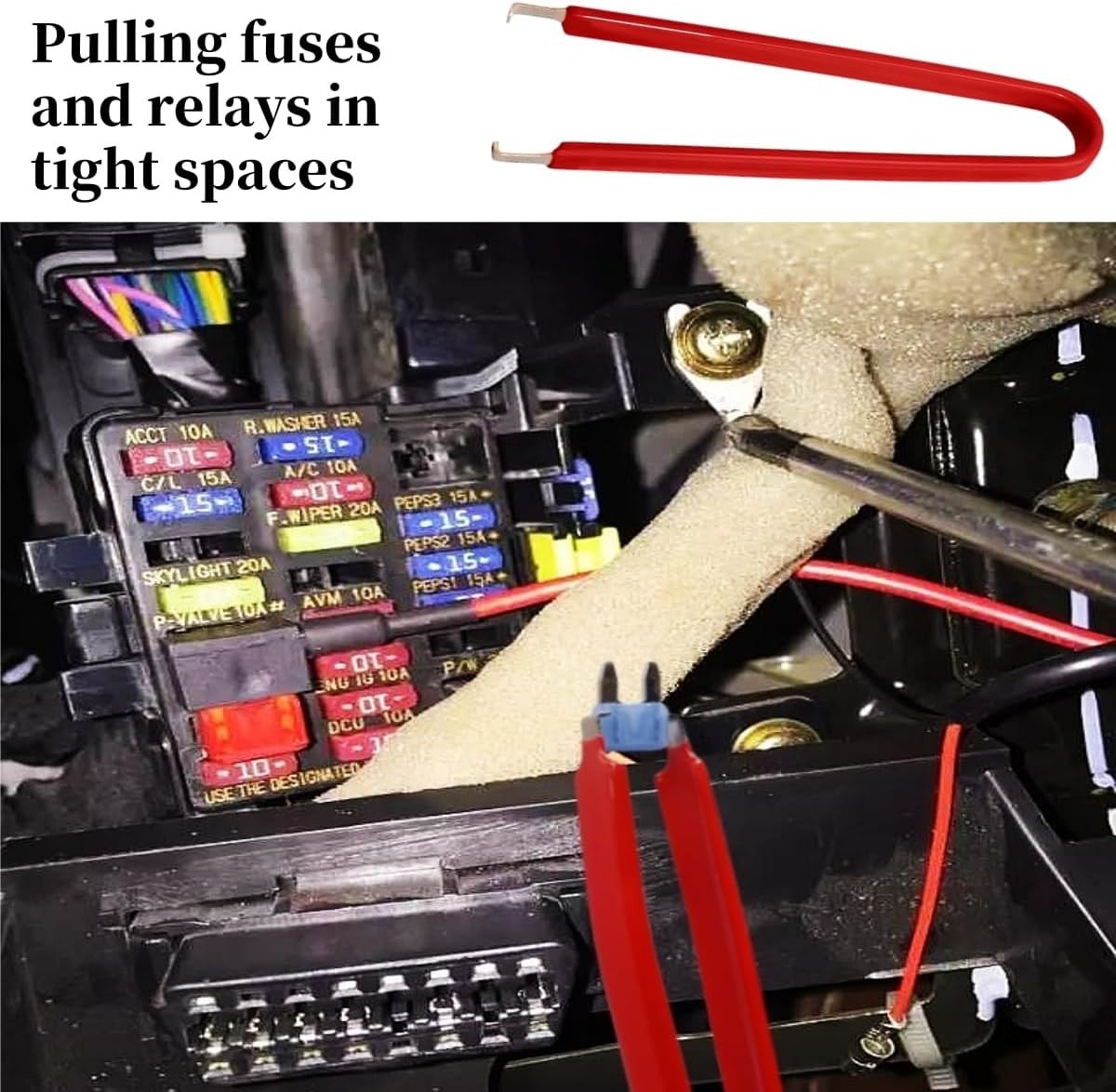 Relay Puller Pliers, Fuse Puller Pliers 4-Pack Automotive Relay Fuse Puller Tool