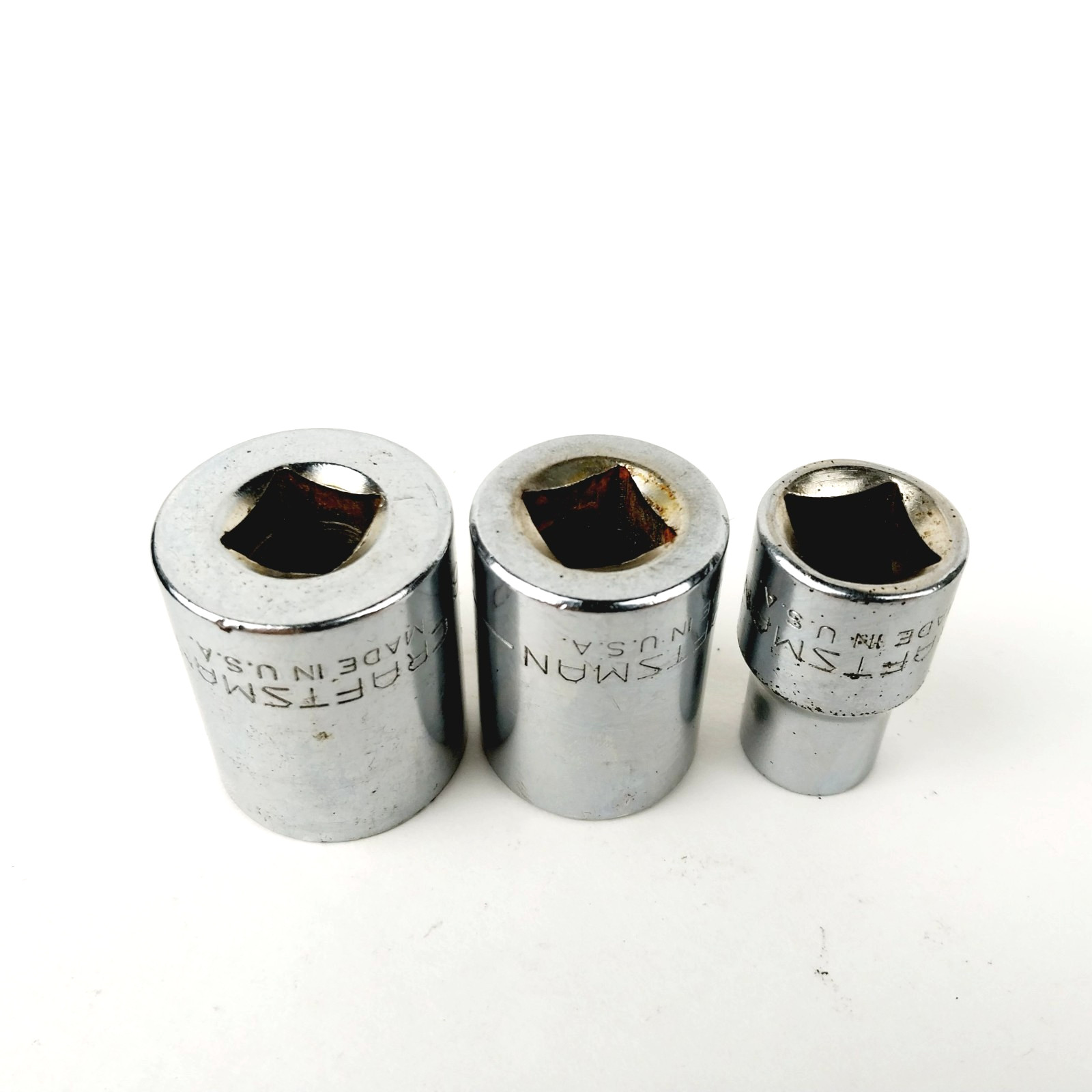 Craftsman 1/2″ Drive SAE 12-Pt Shallow Socket 3-Pc G Series 15/16″ 13/16″ 7/16″