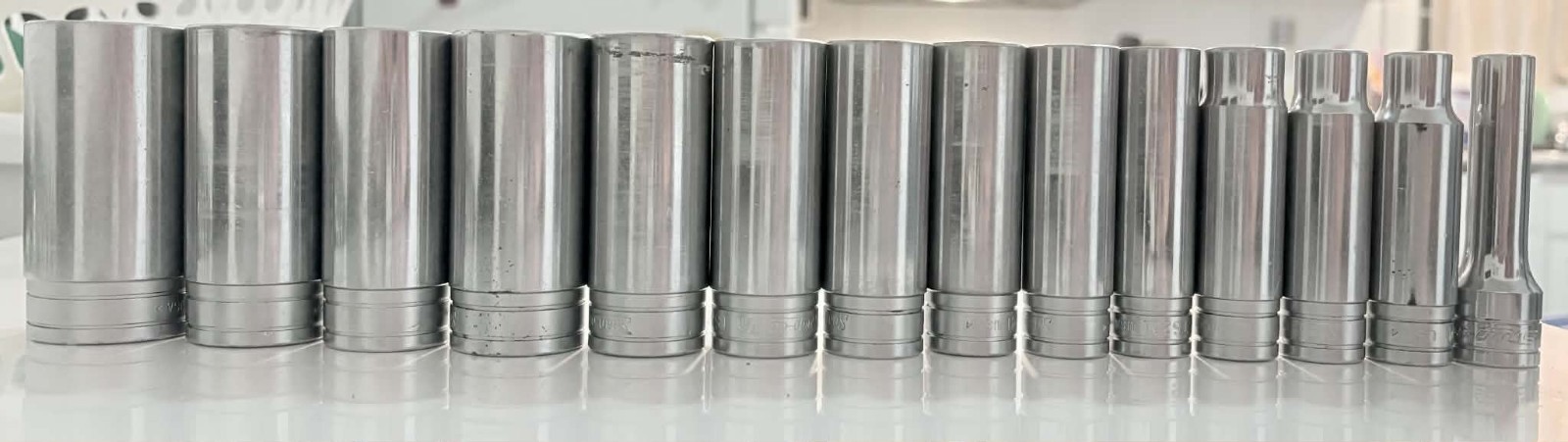 SNAP-ON TOOLS 1/2″ Drive 6-POINT SAE DEEP CHROME SOCKET SET 14PCS USA