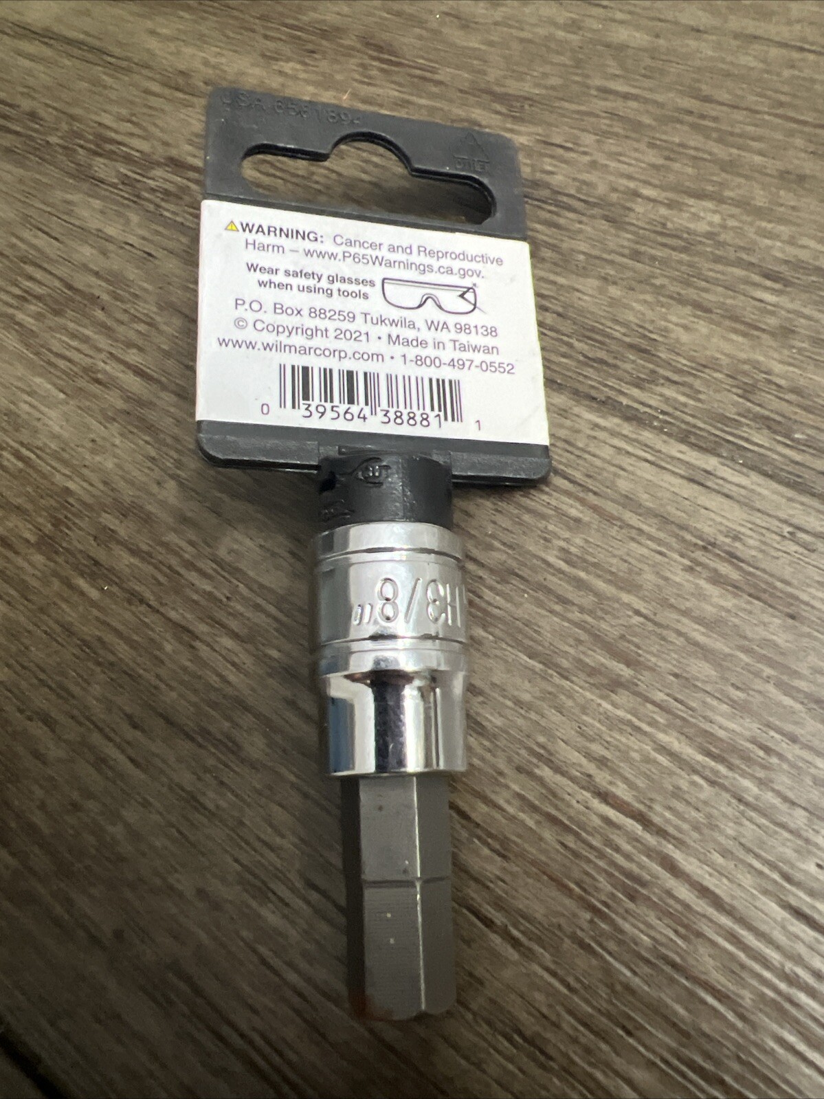 Performance Tool W38881 3/8 Inch Drive 3/8 Inch Hex Bit Socket