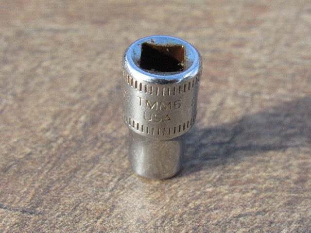SNAP ON 6MM TMM6 1/4″ DRIVE METRIC 6 PT SHALLOW CHROME SOCKET 6 MM TMM ID MARK