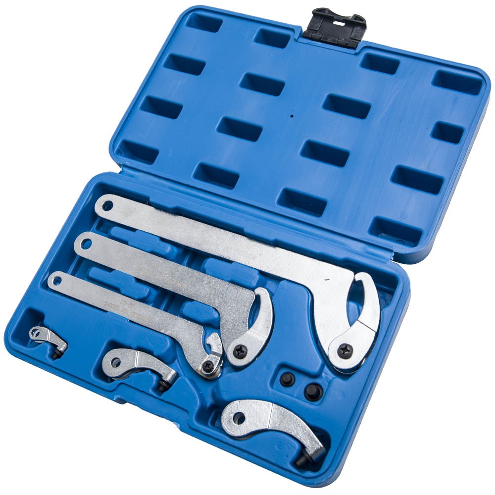 Adjustable Hook & Pin Spanner Wrench Tool Set Locking Nut Wrench 35-120mm New