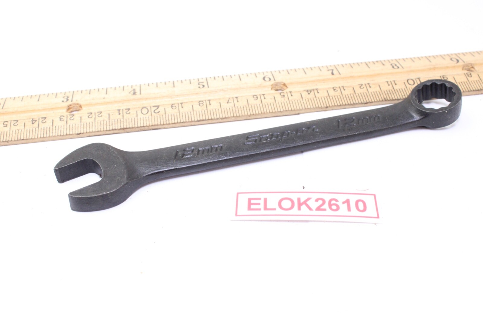 Snap-on GOEXM12B 12mm 12 Point Metric Black Oxide Short Combination Wrench USA