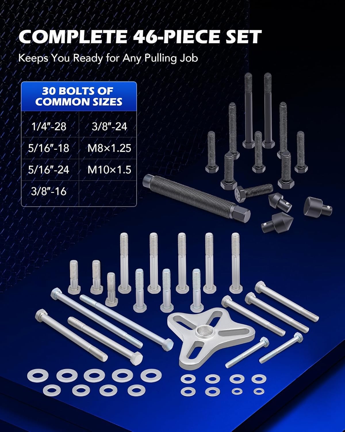 Orion Motor Tech Harmonic Balancer Puller Kit, Power Steering Pulley Puller…