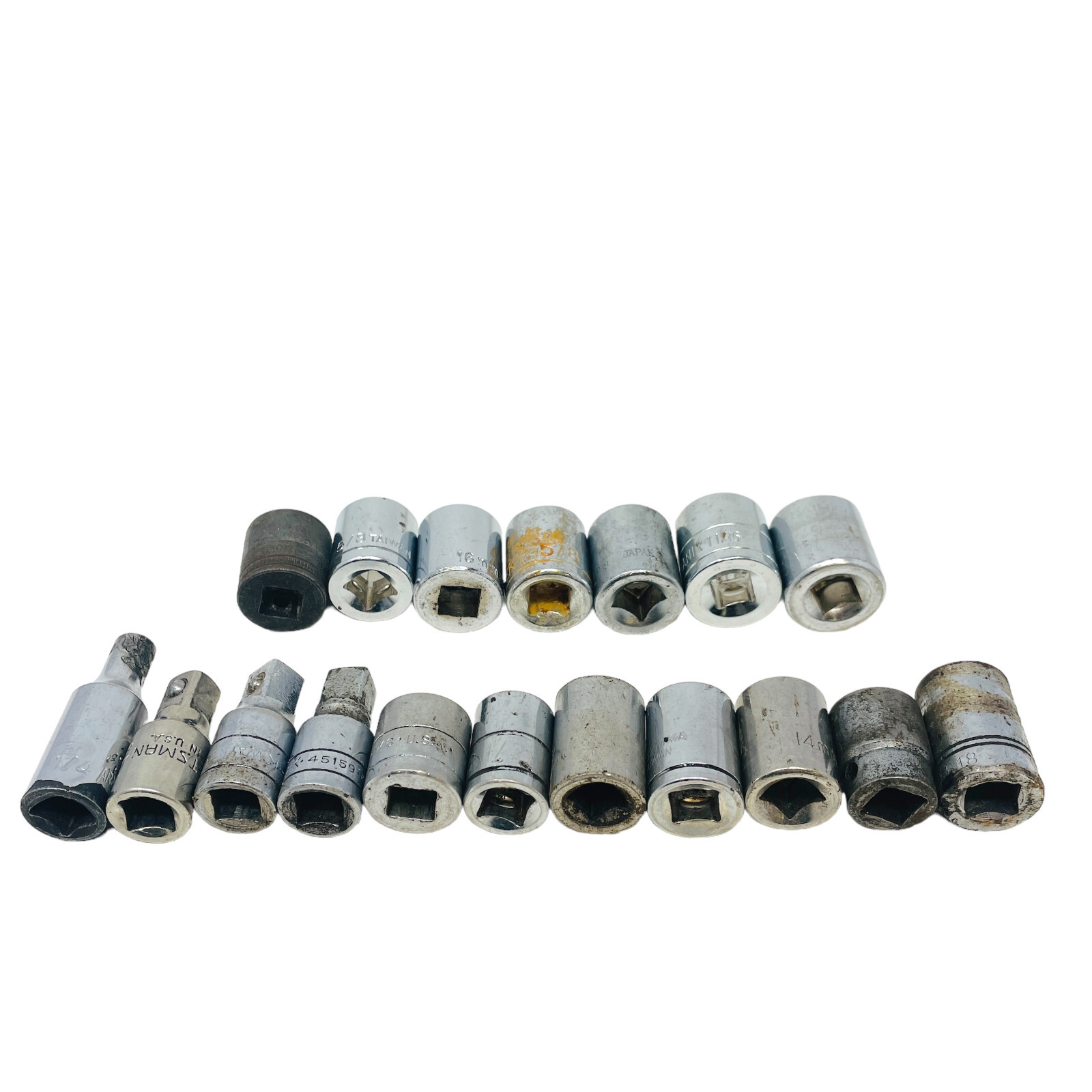 18 Pcs SK, Craftsman and Assorted 45159, 14mm 3/8 in Drive Extension, Socket Set