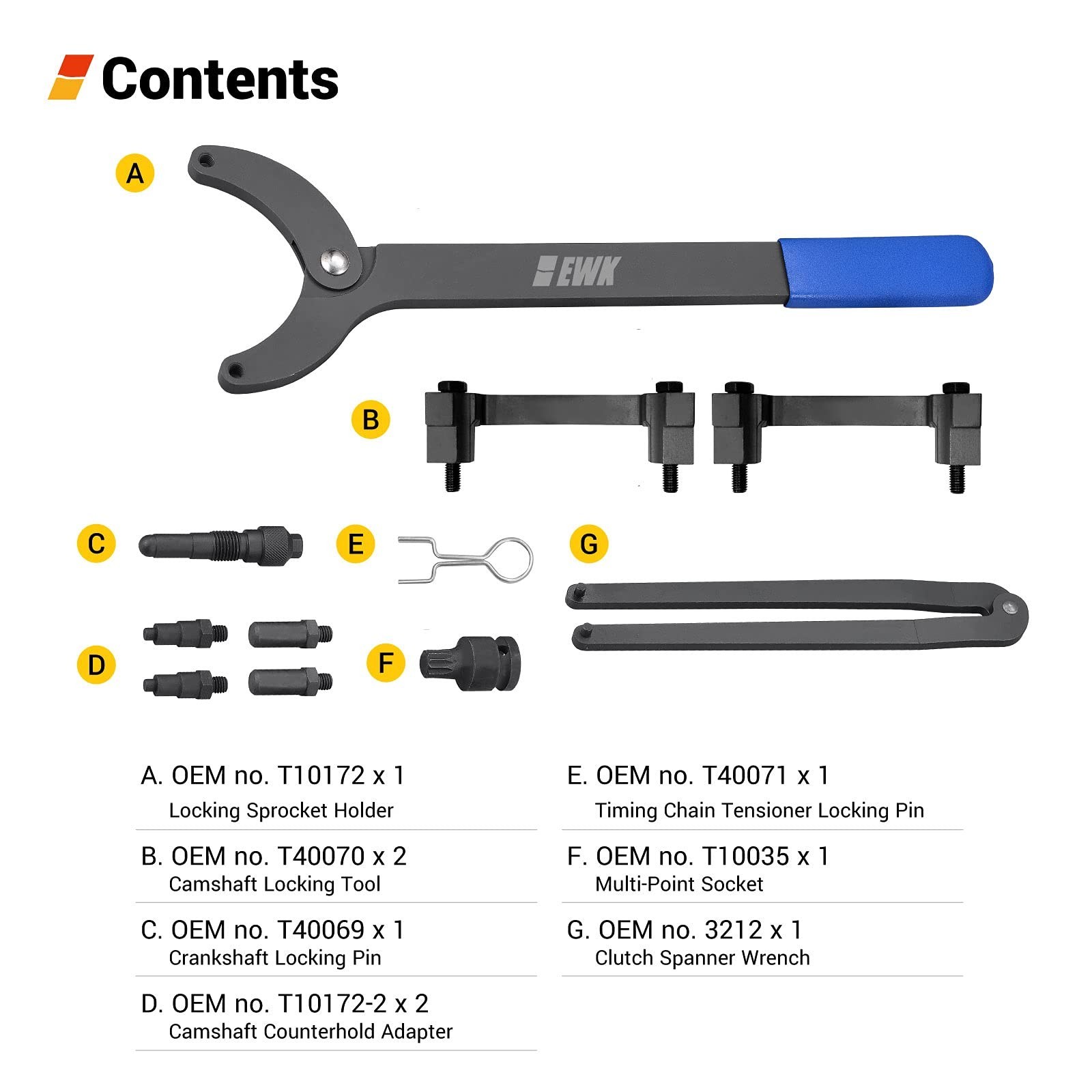 Timing Chain Adjuster Tool Kit for Audi VW 3.2 V6 A4 A6 2.5 4.2 – T40069 Compati