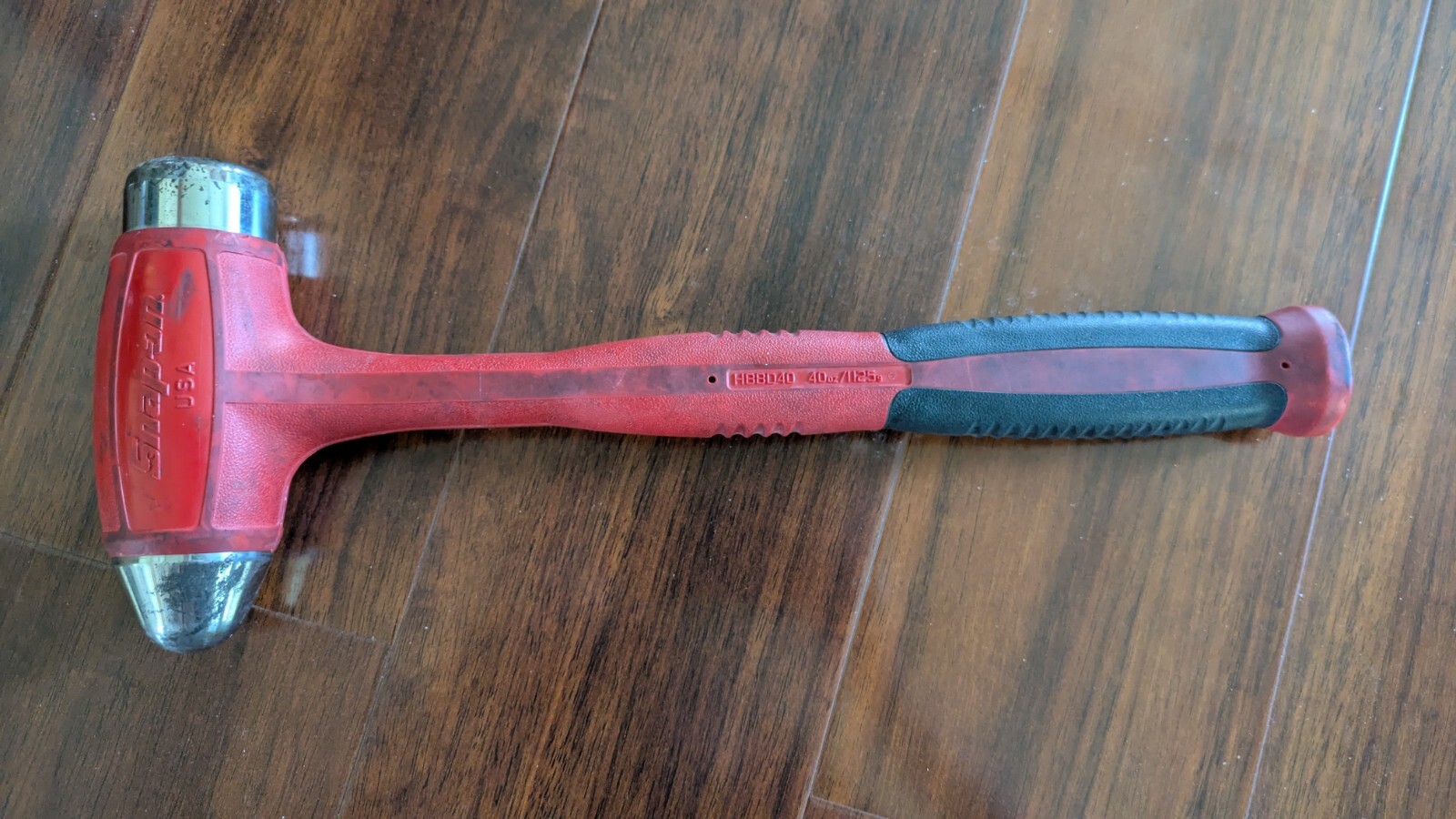 Snap On Ball Peen Dead Blow Hammer HBBD40 Red 40oz